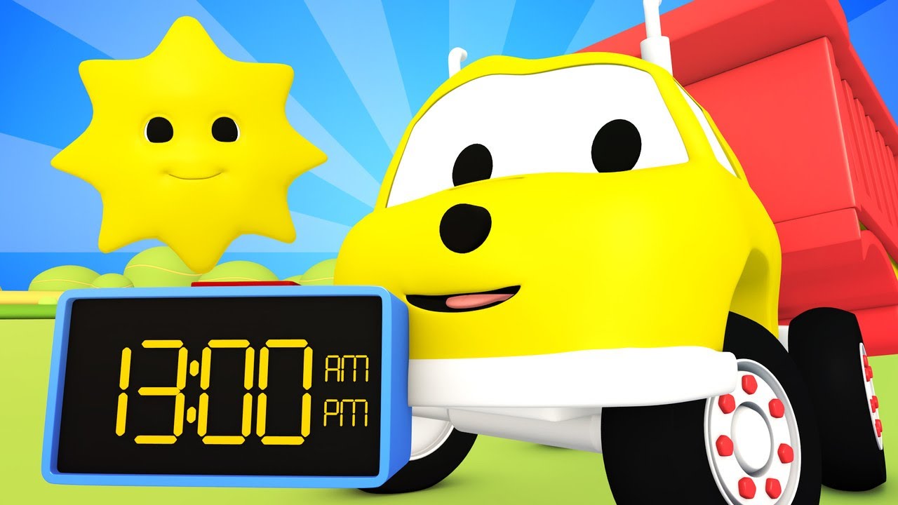 Ethan the Dump Truck Learns How to Read Time  - Learning Video for Children with Dump Truck