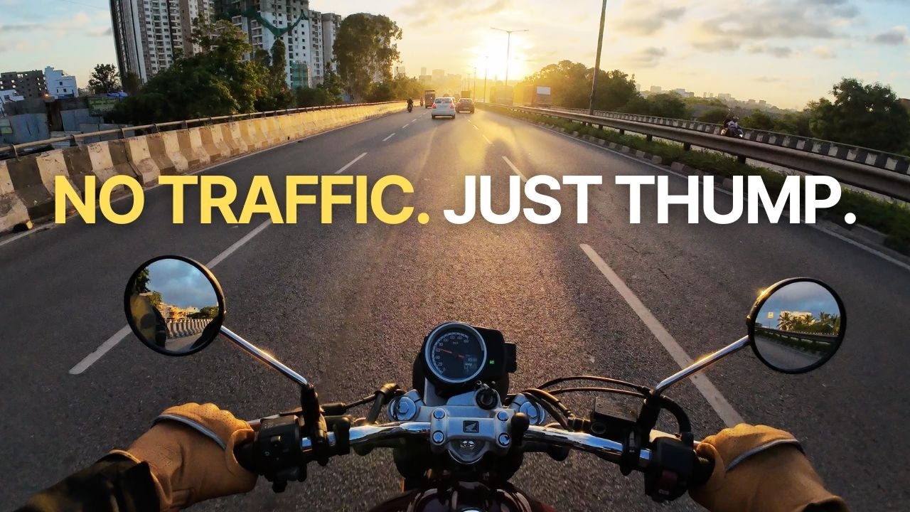 Escaping Bangalore Traffic at Sunrise 🌅  Honda H'ness CB350 Raw Exhaust Sound 🏍️