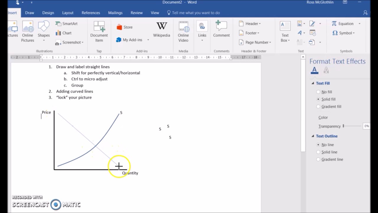 Использование MS Word для построения диаграмм по экономике.