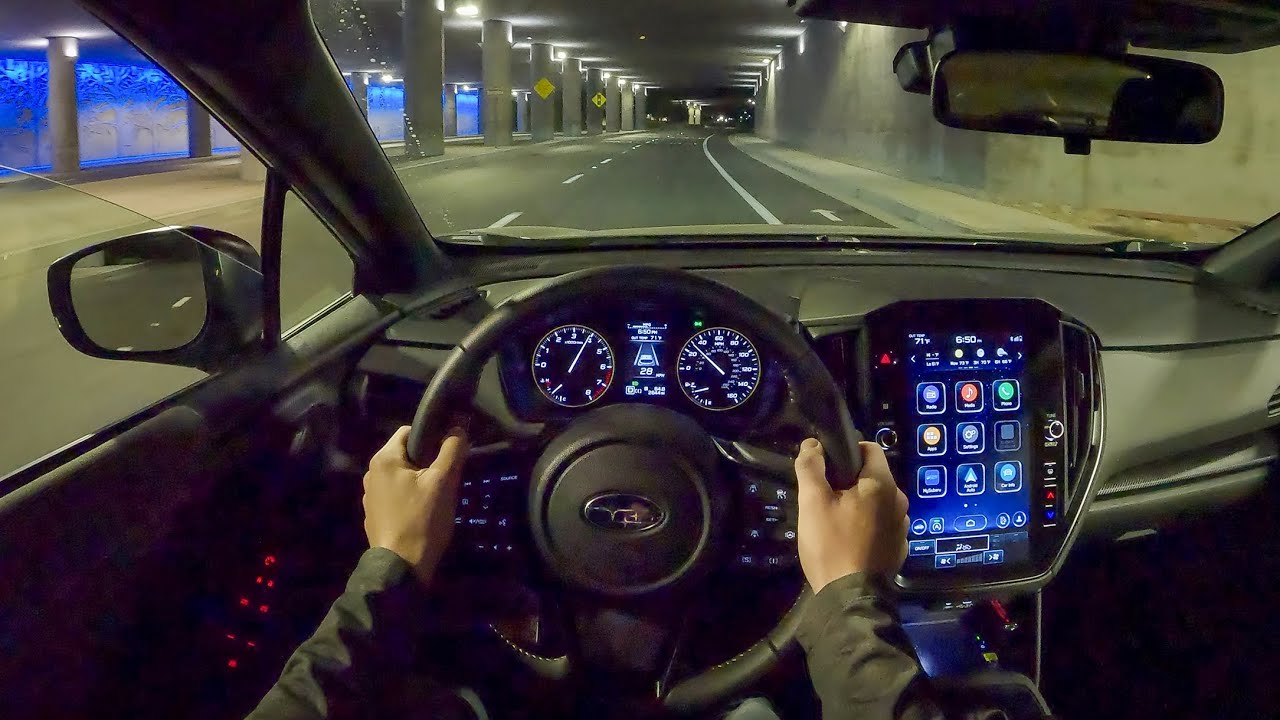 2024 Subaru Crosstrek Sport - POV Night Drive (Binaural Audio)