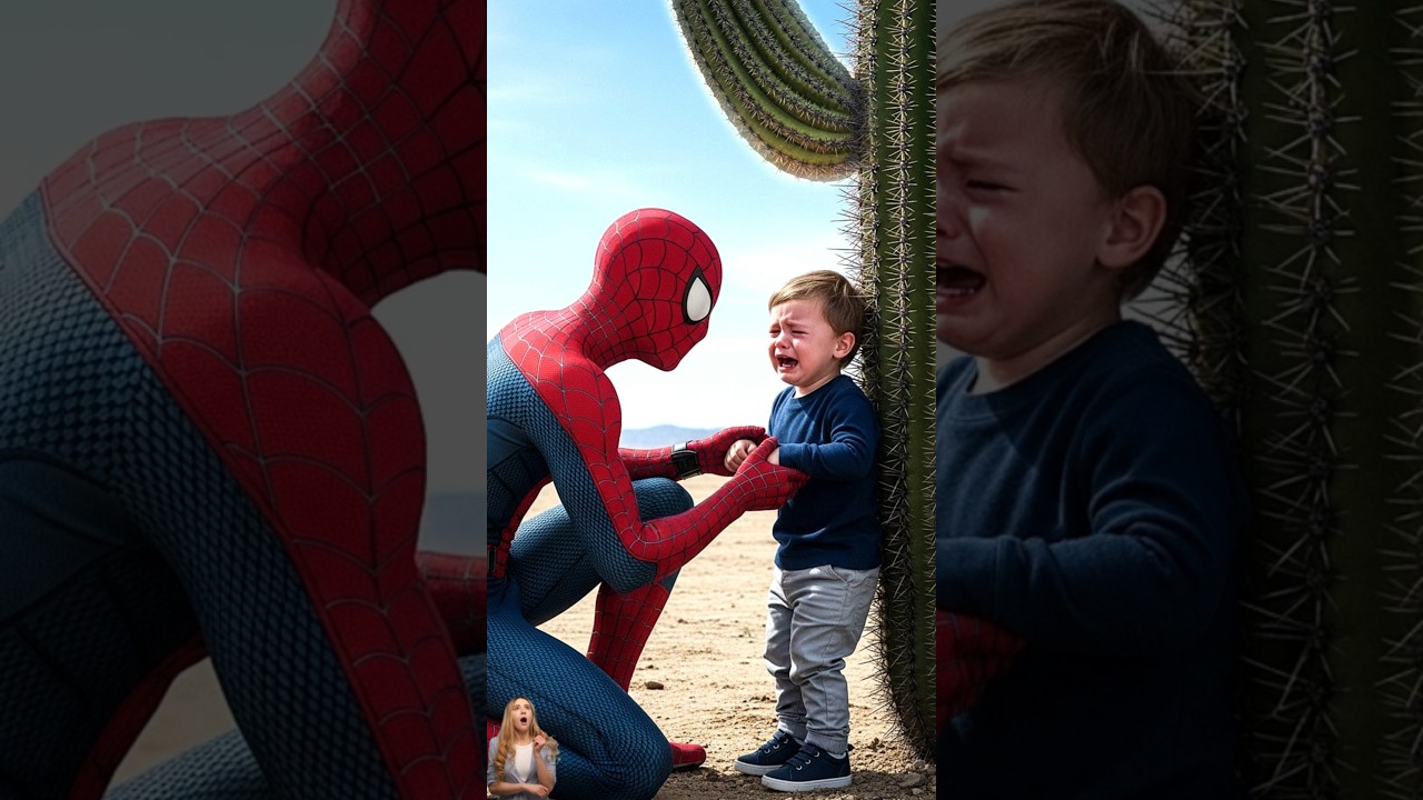 Spider-Man Helps The Trapped Boy In The Middle Of The Desert