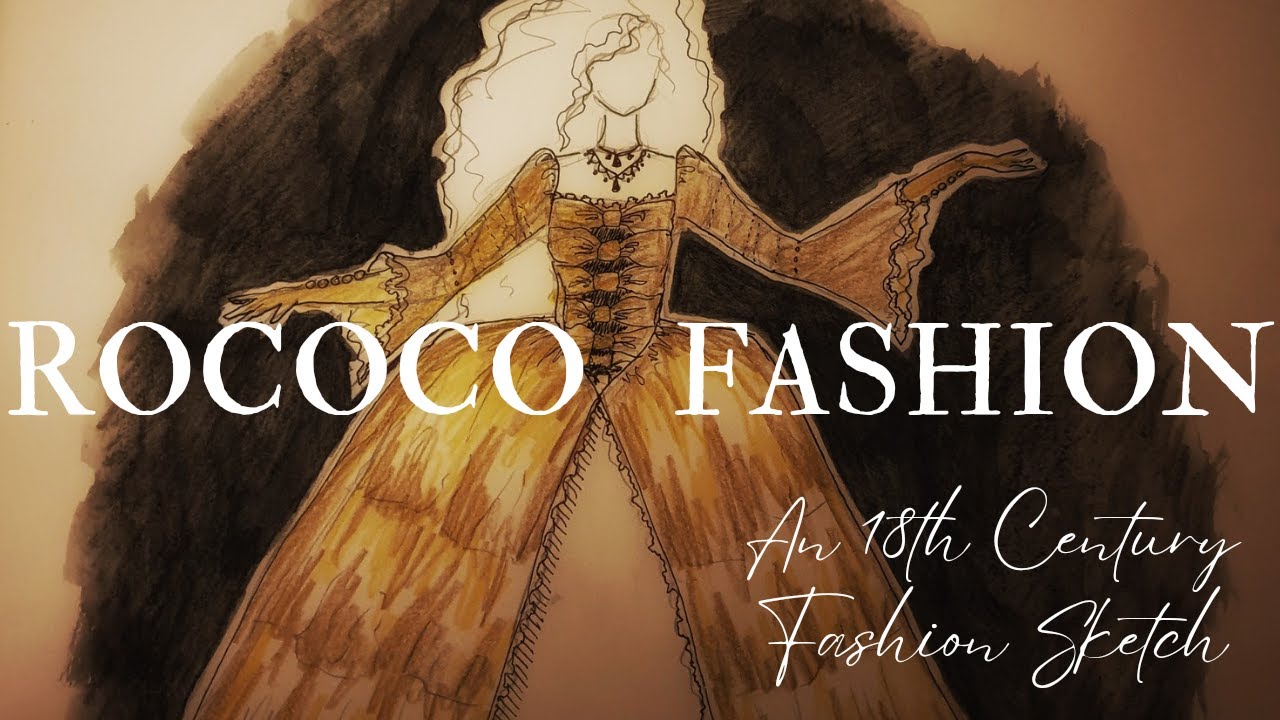 Designing a Rococo-Era Ball Gown | 18th Century Fashion Sketch