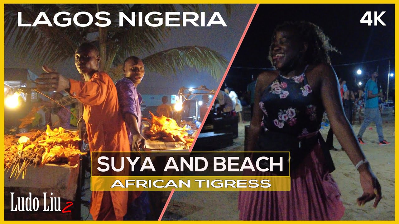 Nightlife Beach and Suya with @AFRICANTIGRESS in LAGOS NIGERIA - 4k immersive travel in Africa