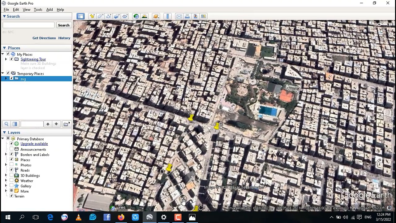 توقيع احداثيات نقاط GPS علي برنامجي جوجل ايرث و الاوتوكاد