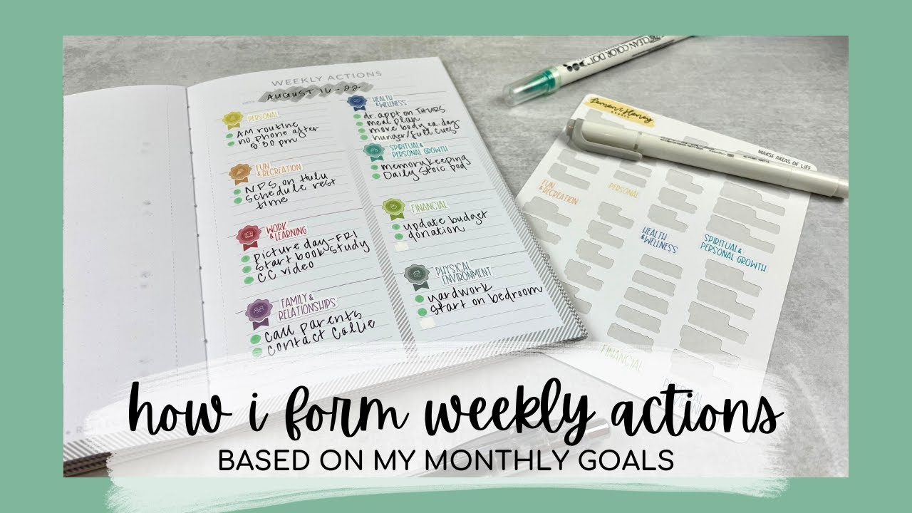 HOW I FORM WEEKLY ACTIONS based on my monthly goals | #mäksēlife planner system