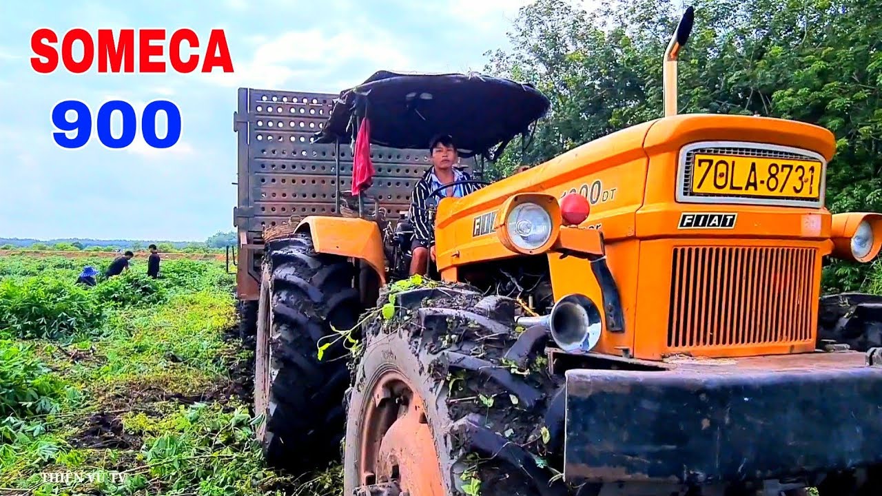 Máy Cày Someca 900 Lên Cầu Trước Lên Turbo Chở Củ Mì Chạy Bao Phê, Thiện Vũ TV