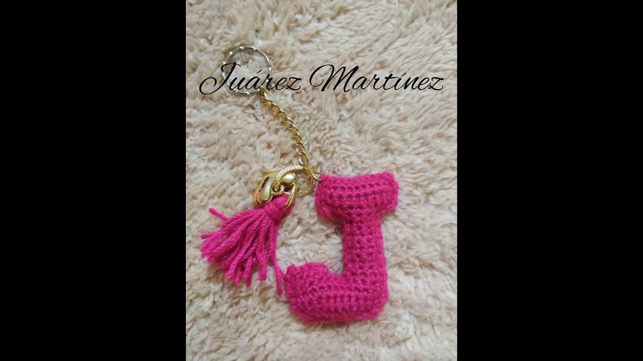 abecedario a crochet tamaño llavero (J)