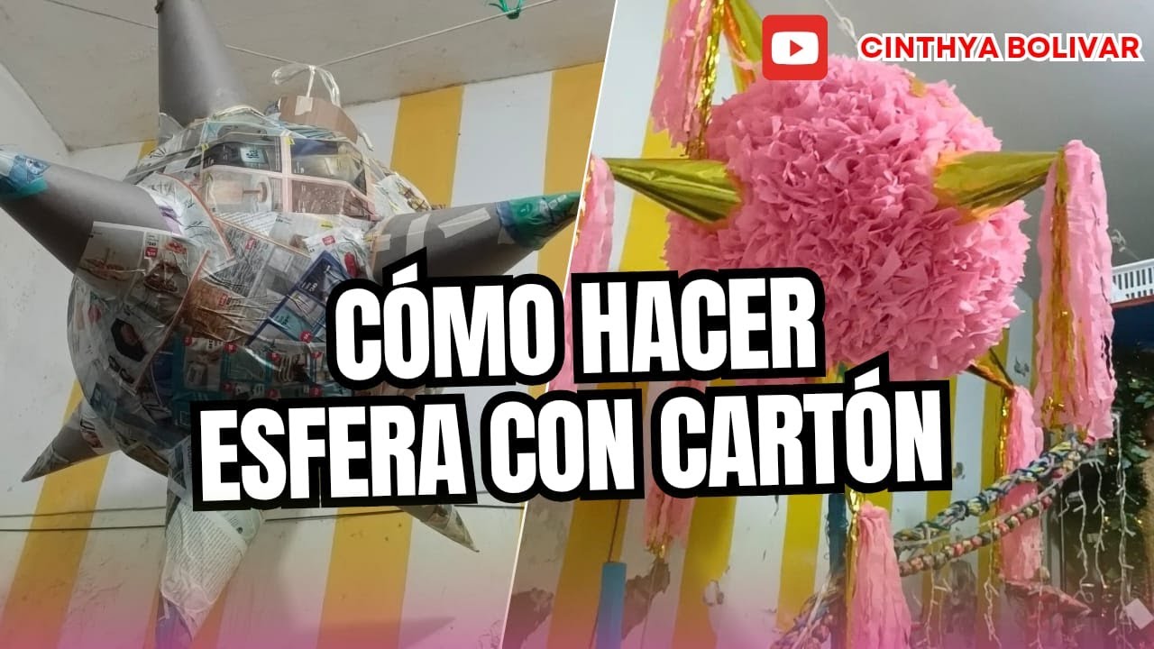 CÓMO HACER UNA ESFERA CON CARTÓN/ Video completo del proceso.