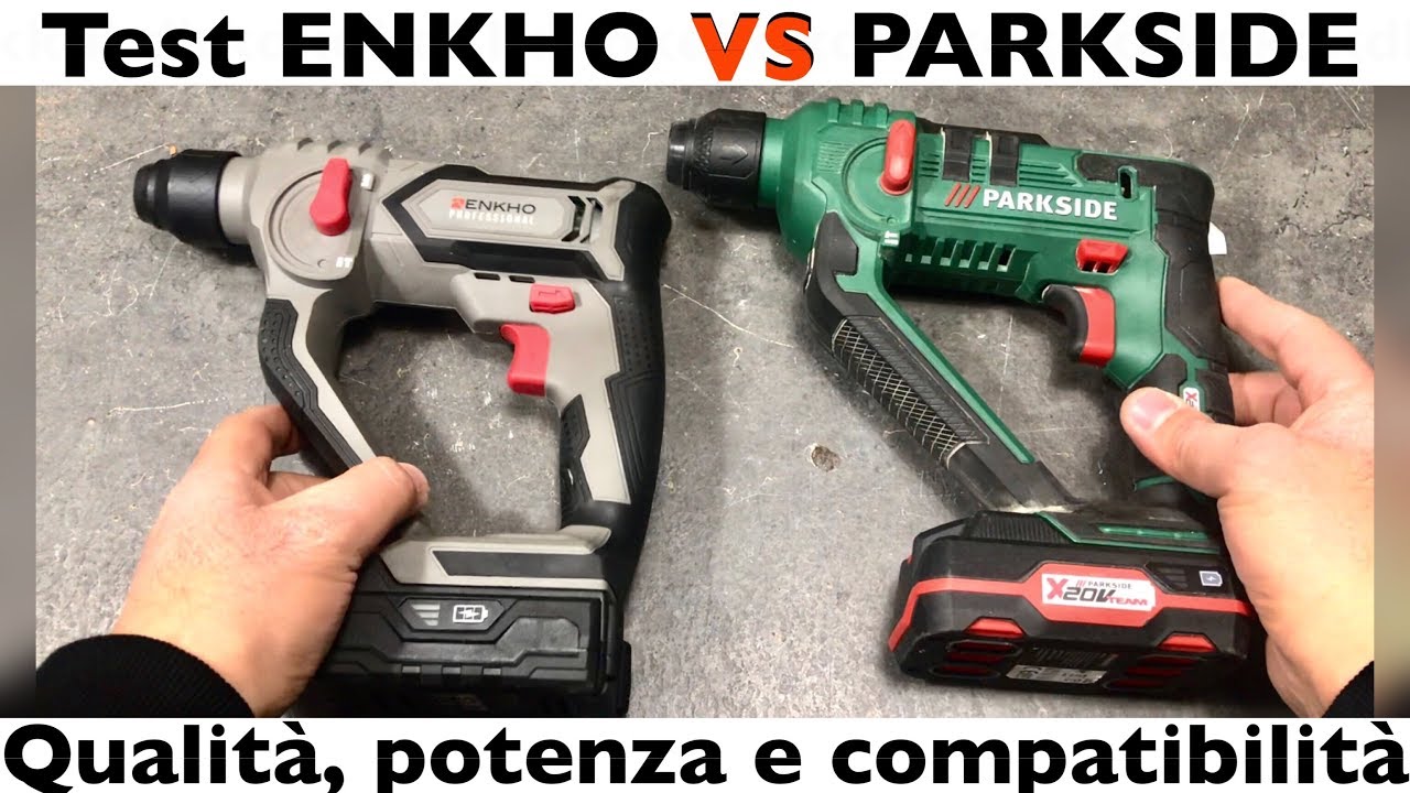 PARKSIDE VS ENKHO. Prova e video confronto fra il trapano sds della lidl e quello di eurospin.