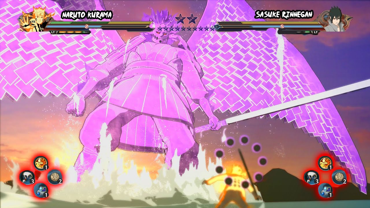 NARUTO SIX PATHS & KURAMA VS SASUKE & PERFECT SUSANOO | Naruto Storm 4