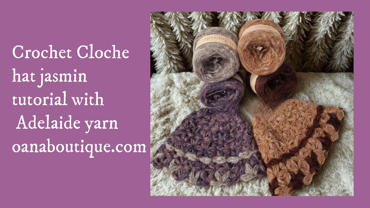 Crochet JASMINE stitch brimed CLOCHE HAT