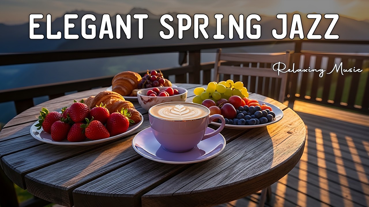 Elegant Spring Jazz Café ☕ Smooth Bossa Nova Piano for Study, Work & Relax