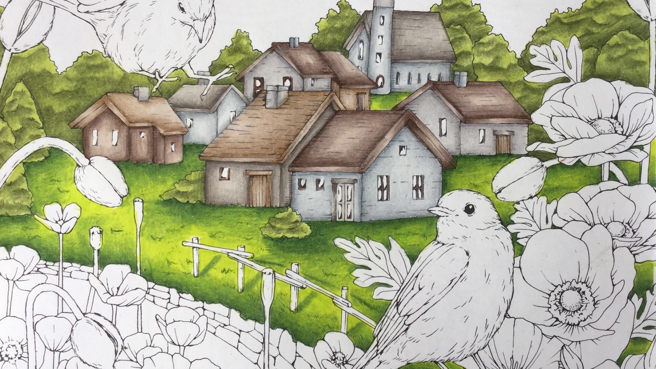 MENUET DE BONHEUR - prismacolor pencils - part 1