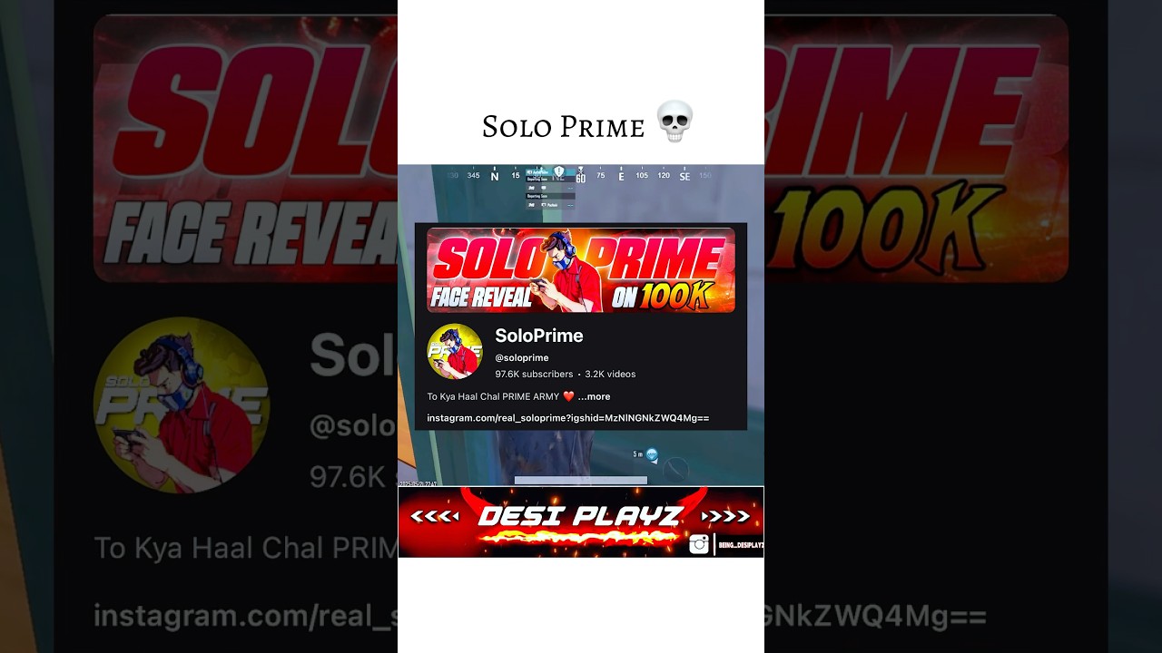 Solo Prime 💀! #bgmi #shorts #desiplayz