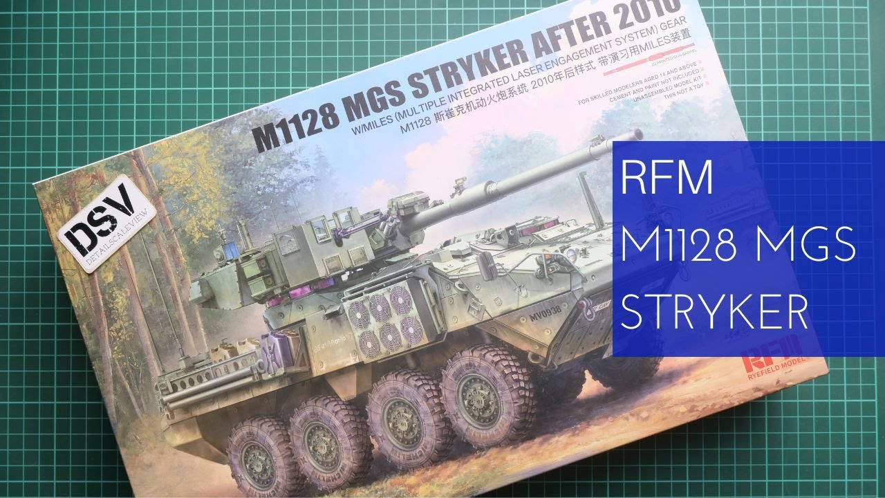 Обзор модели Rye Field Model 1/35 M1128 MGS Stryker After 2010 (5148).