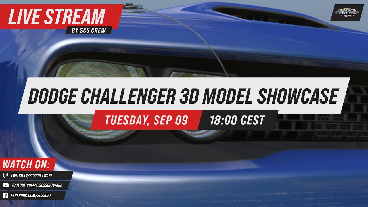 Dodge Challenger 3D Model Showcase | ATS: Road Trip 🇺🇸