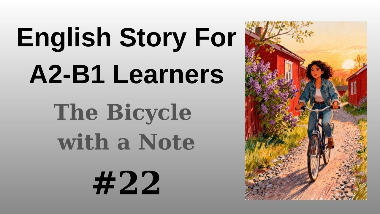 English Listening Practice With Story | The Bicycle with a Note | A2 - B1