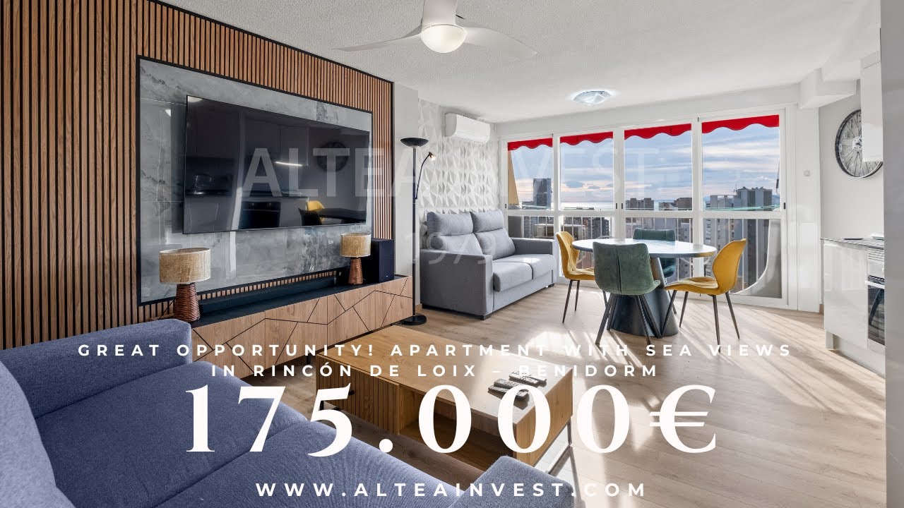 🌟 Sea View Apartment in Rincón de Loix – Benidorm 🌊