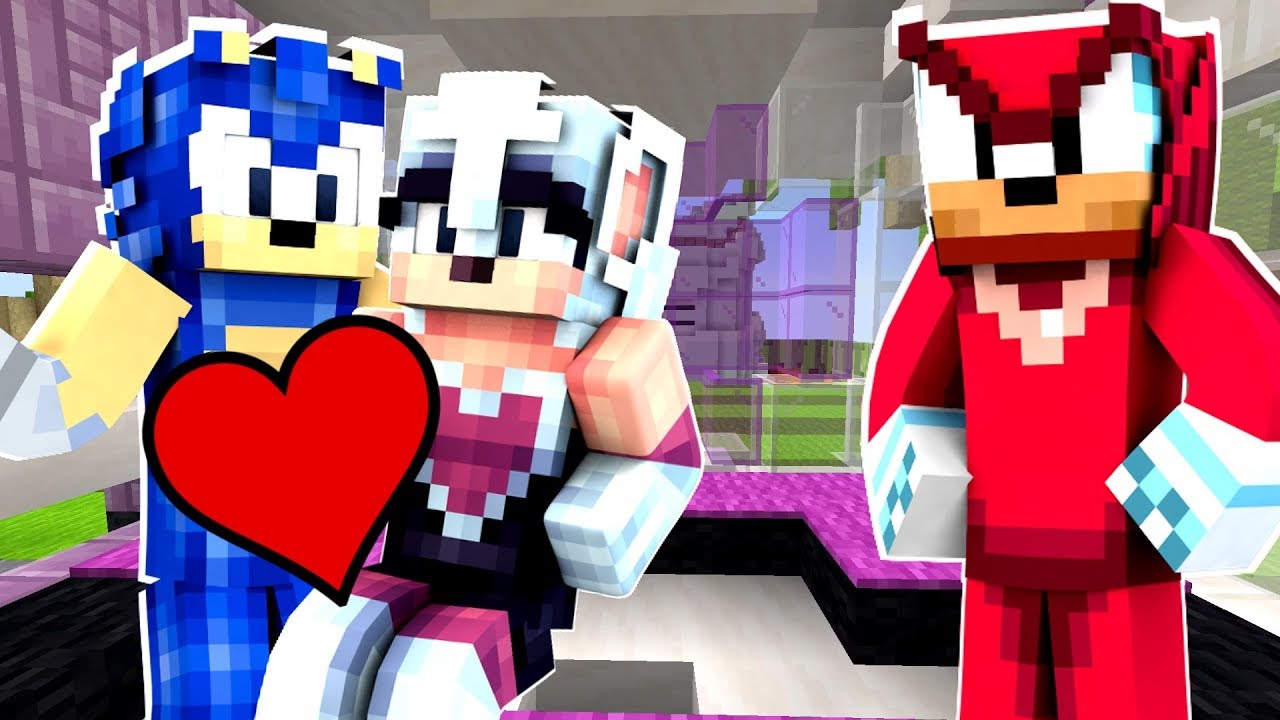 Minecraft Sonic The Hedgehog - Sonic Kisses Rouge! Jealous?! [97]