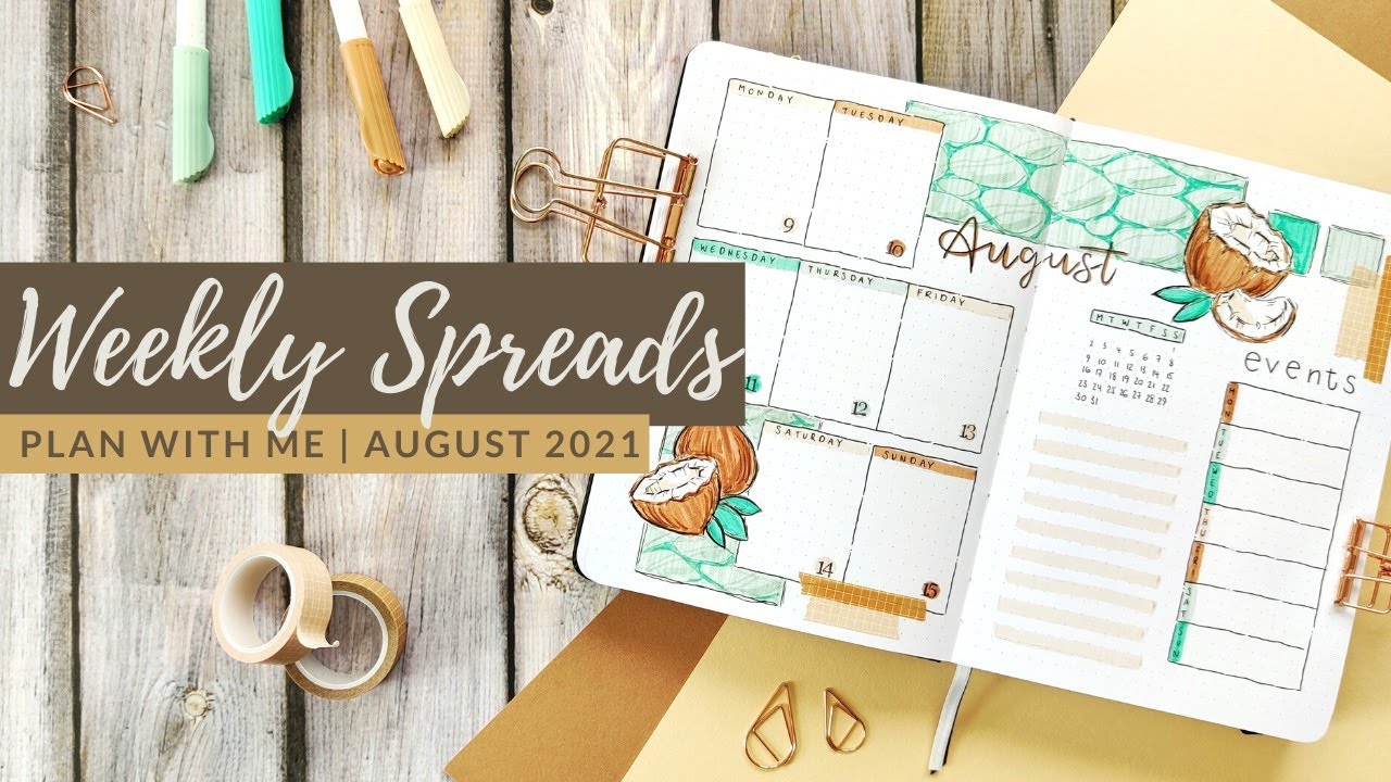 Plan With Me || August 2021 Bullet Journal Weekly Spreads