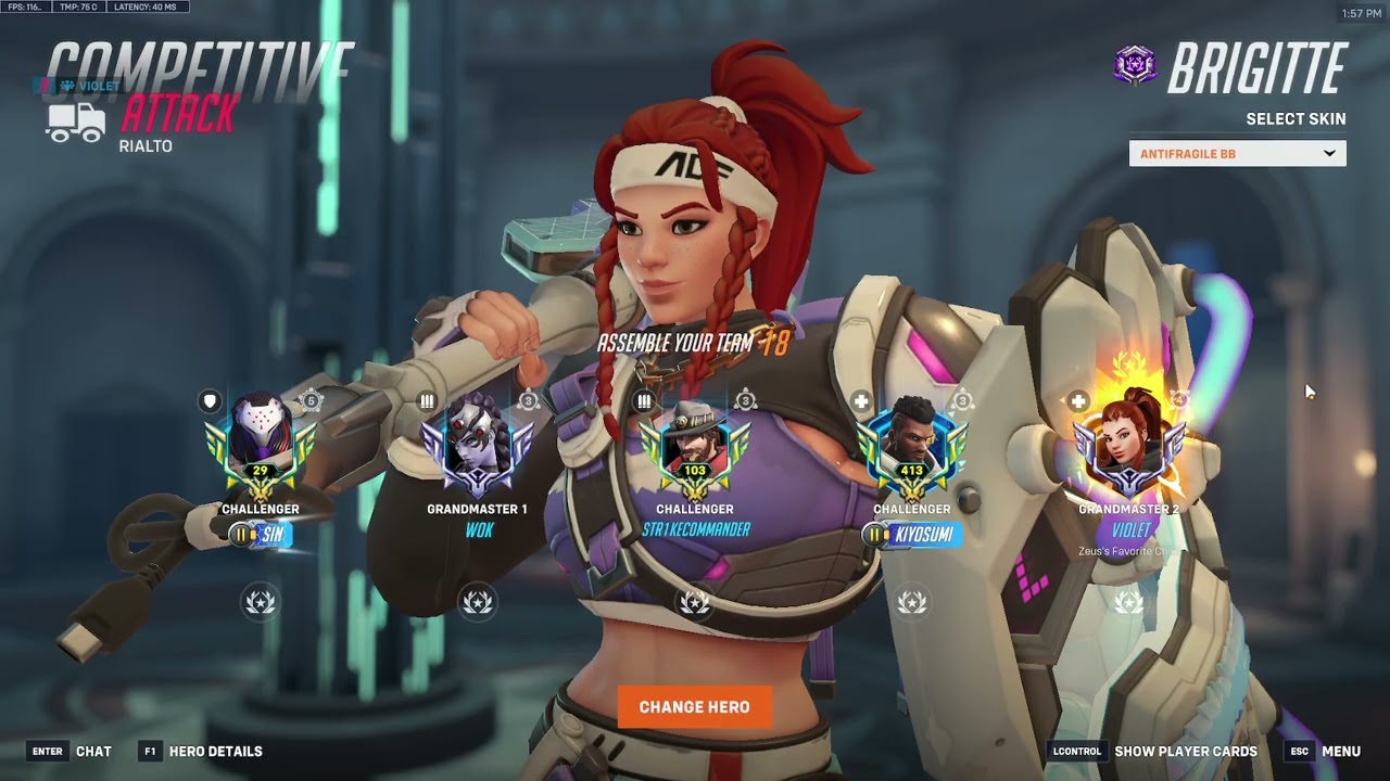 3000+ HOURS OF BRIGITTE! VIOLET OVERWATCH 2 SEASON 20 TOP 500