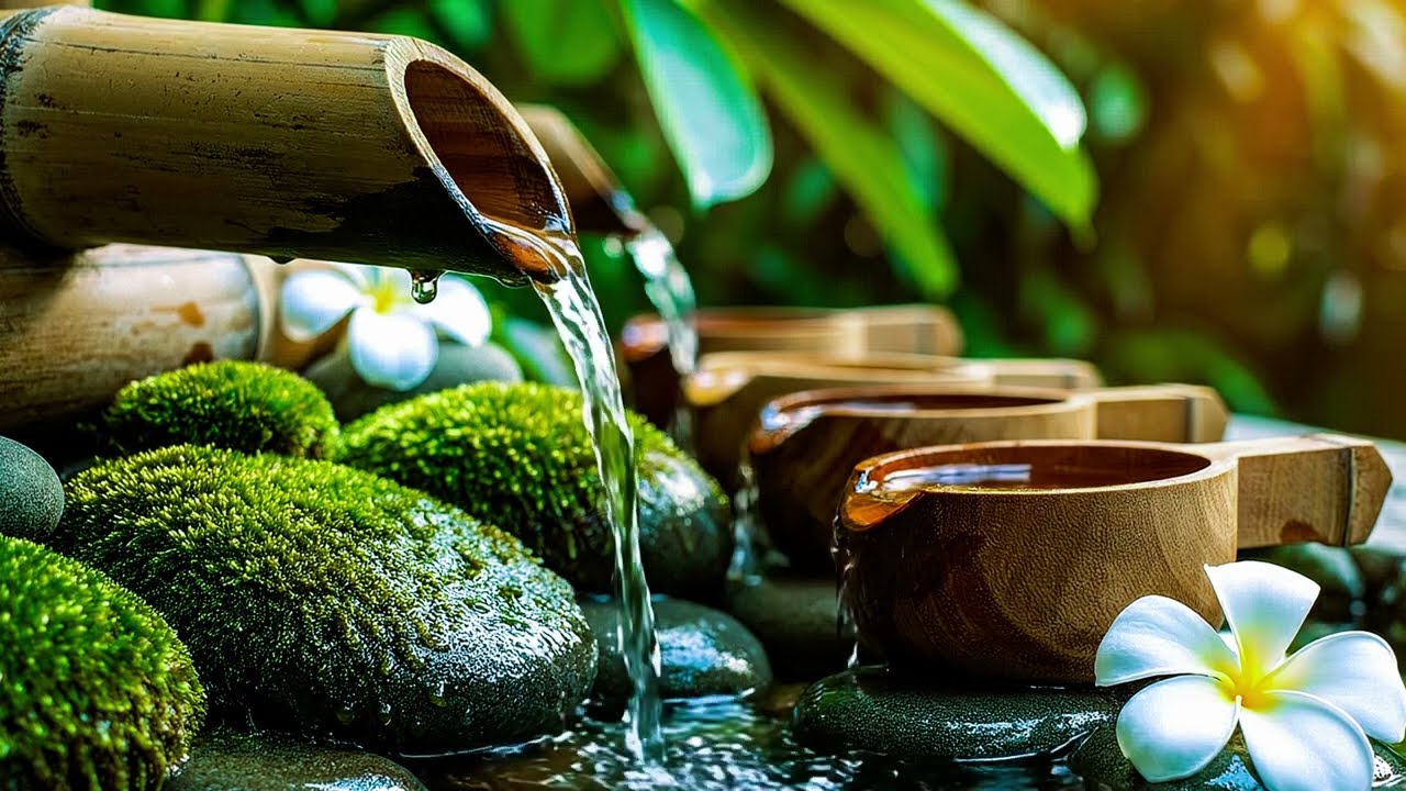 Bamboo Water Sound for Sleep & Anxiety Relief | Relaxing Nature Sounds