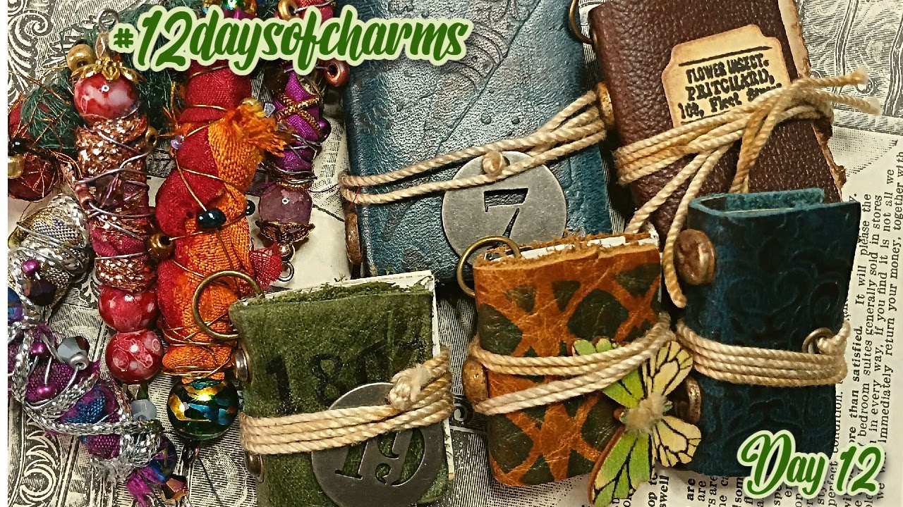 #12daysofcharms - МАЛЕНЬКИЕ КНИЖКИ-БУМАГИ И БИСЕР В СТИЛЕ БОХО!!!