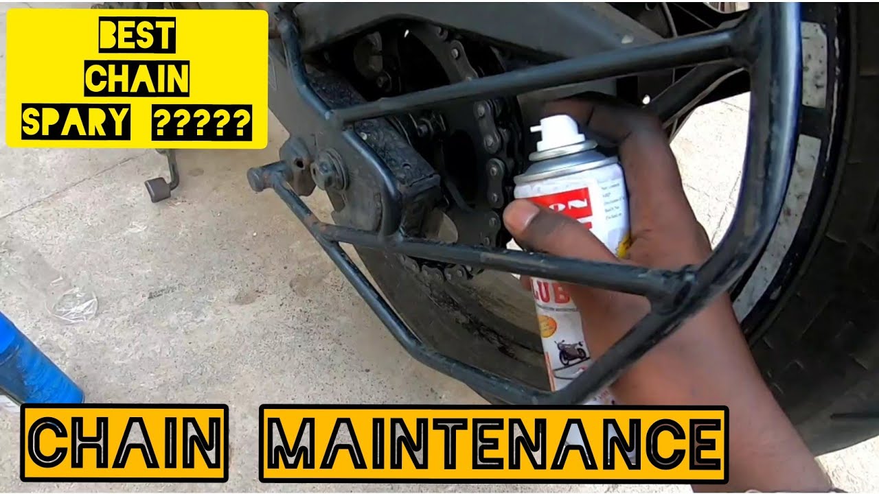 Chain Maintenance🔥Best Chain lube Ever❤️Rolon White Chain Spray #ns200 #chainmaintenance