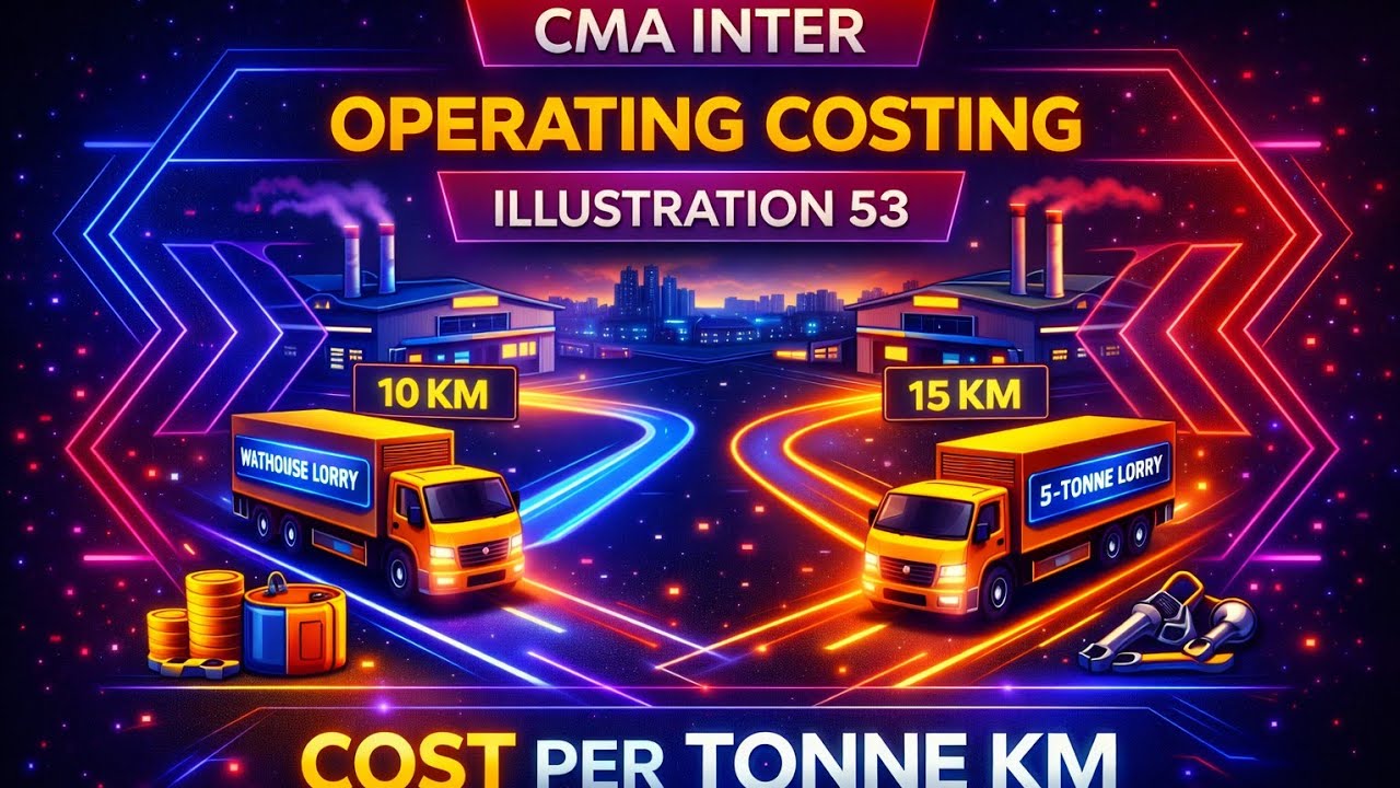 Illustration 53 | Operating Costing | CMA Inter Cost Accounting (Step by Step Solution)