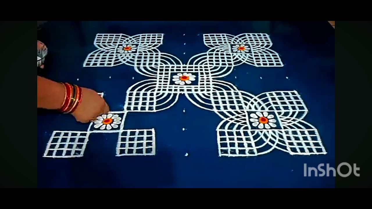 Easy modern rangoli #trending #rangoli #2025 #latest 