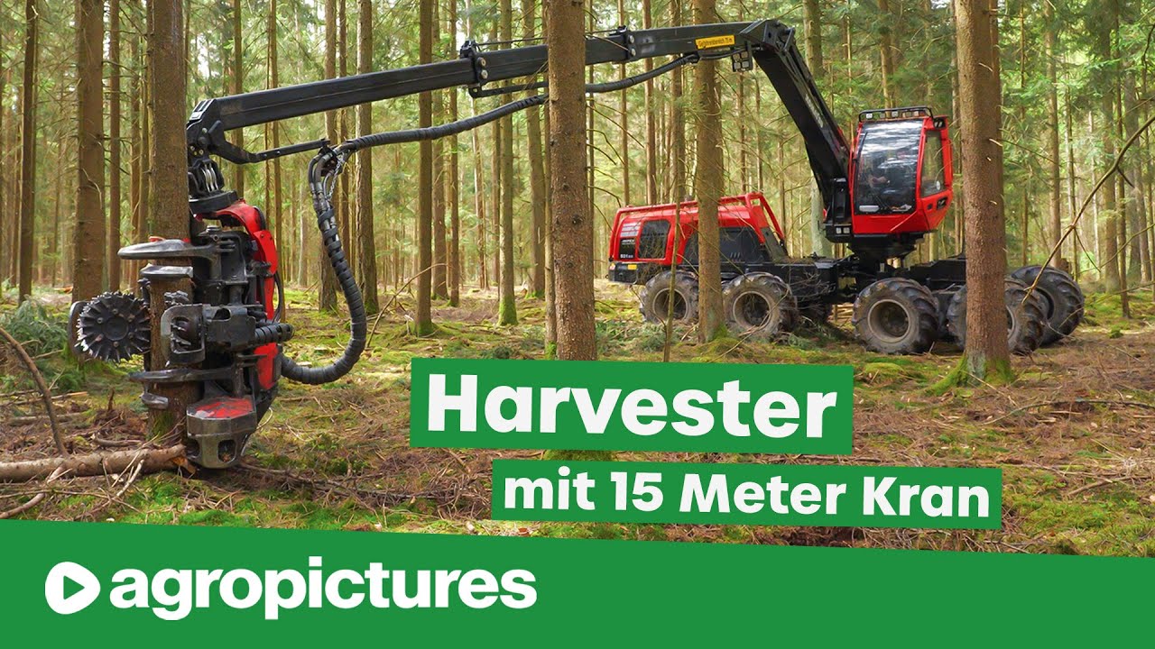 Harvester mit XXL Kran im Einsatz | Komatsu 931 XC mit Impex Kranumbau f&uuml;r schonende Holzernte