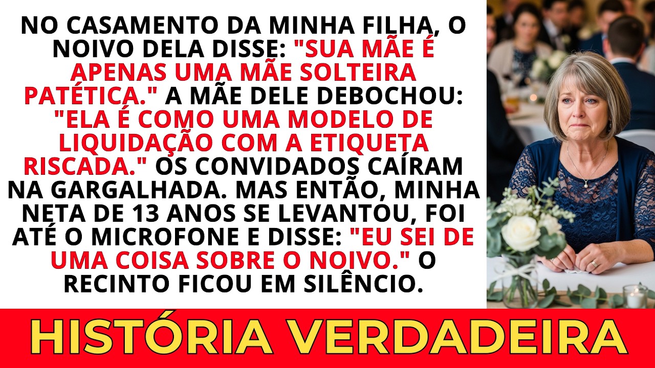 No casamento da minha filha, o noivo dela me insultou — pararam de rir quando minha neta de 13 anos.