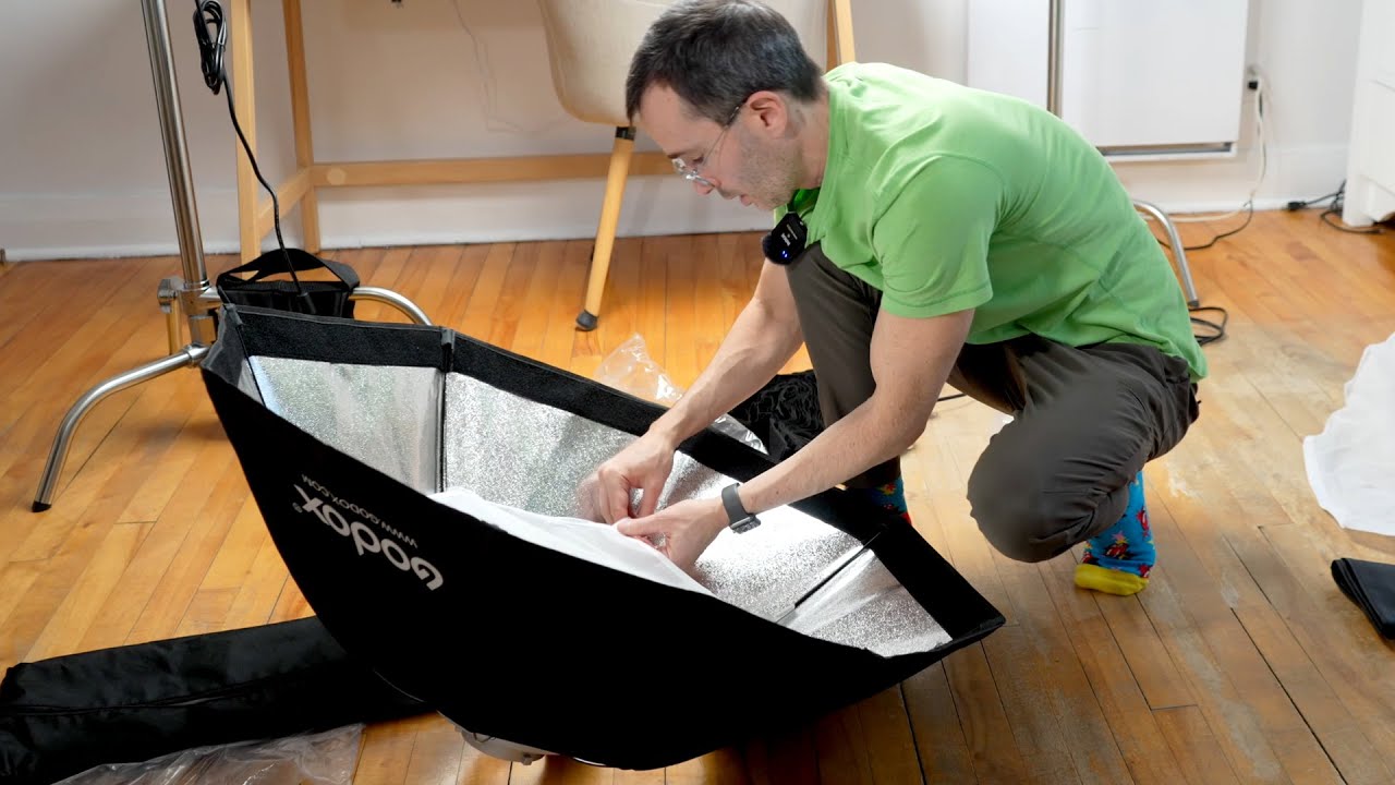 Godox Softbox 95 with grid to use with VL150 and Amaran 200d Unboxing