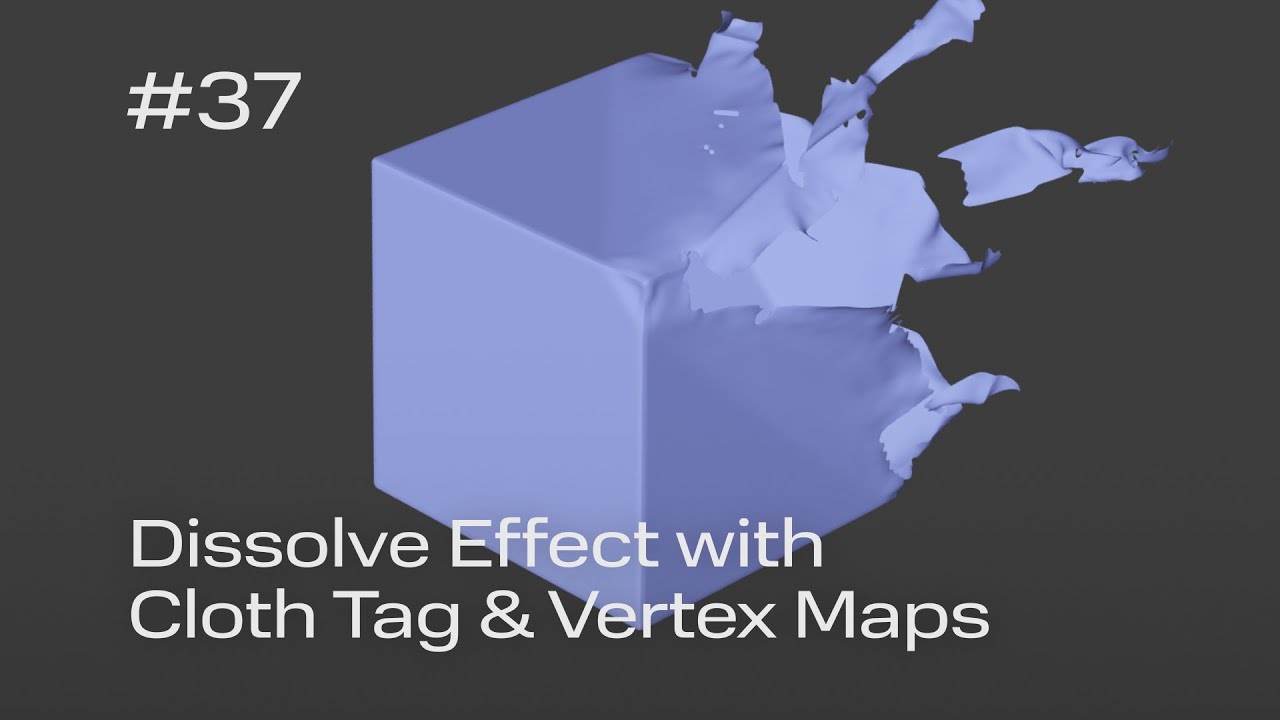 Cinema 4D Quick Tip #37 - Dissolve Effect with Cloth Tag & Vertex Maps (Project File on Patreon)