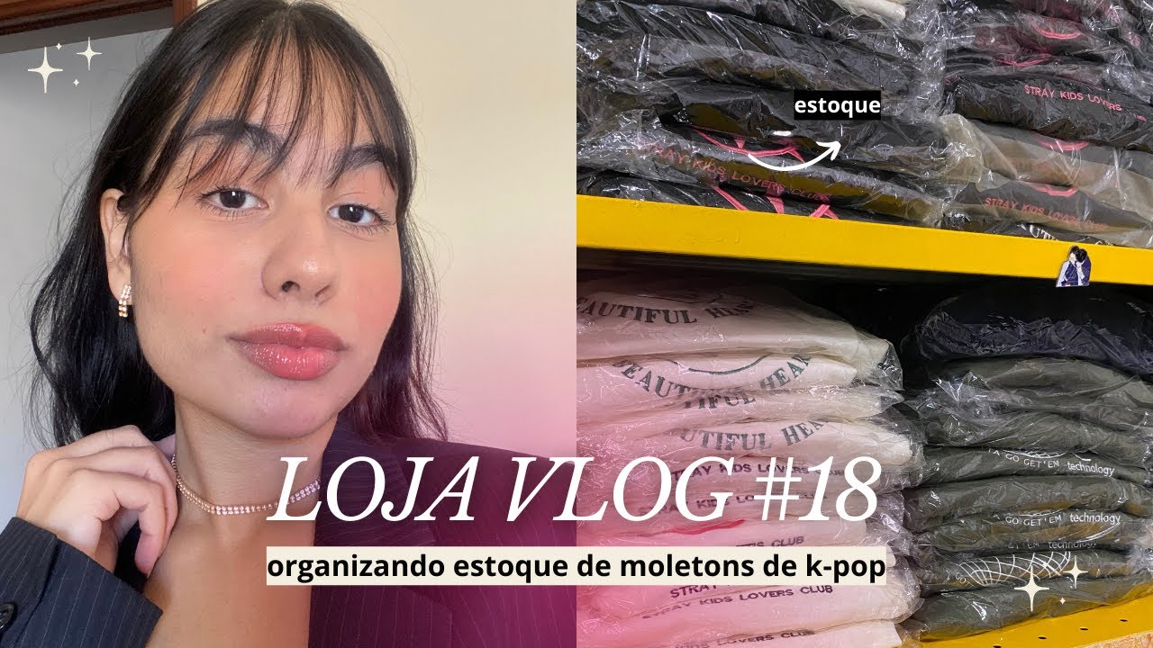 Organizei estoque com 100 MOLETONS de K-POP #studiovlog 18 - Hi Gio