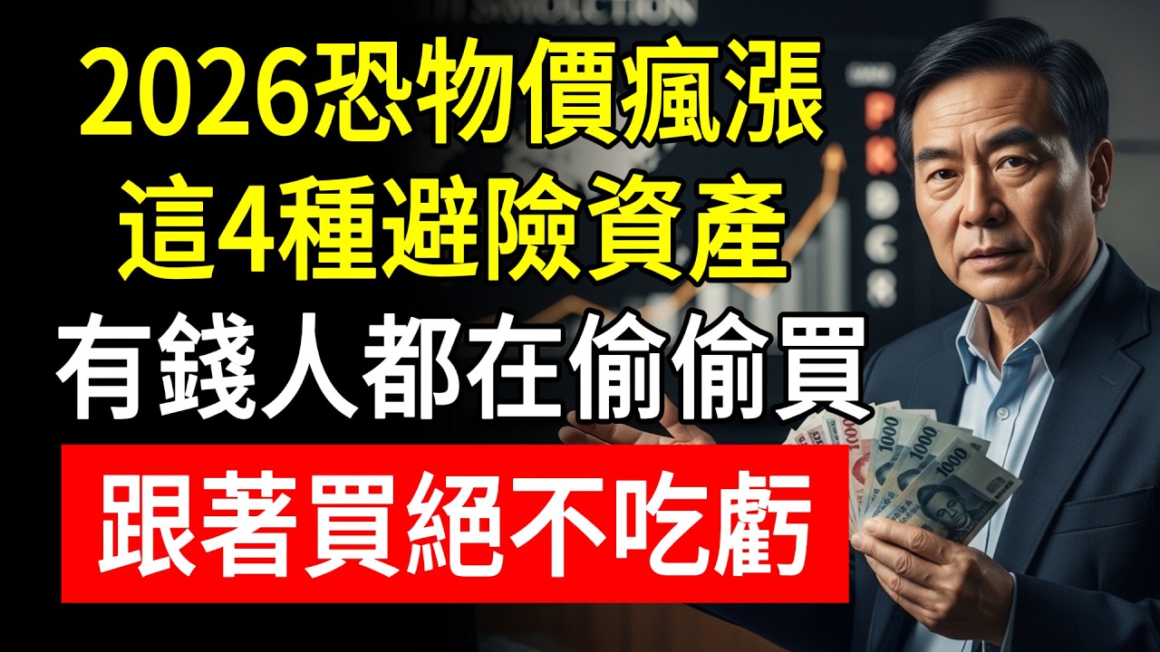 2026恐物價瘋漲！這4種避險資產，有錢人都在偷偷買，跟著買絕不吃虧！#真知生活 #老林 #養老金安全 #外幣理財 #抗通膨