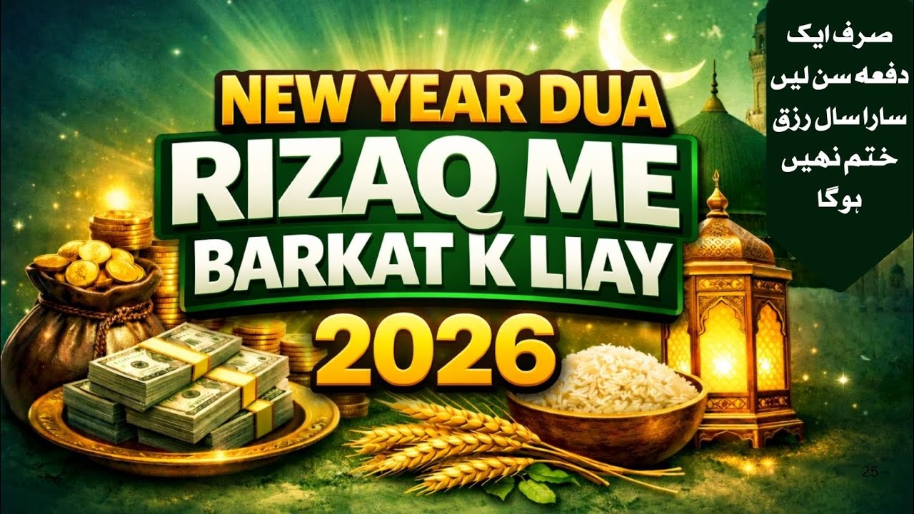 نئے سال کی دعا رزق میں برکت کے لیے|New year dua Rizaq Me Barkat K  Liay