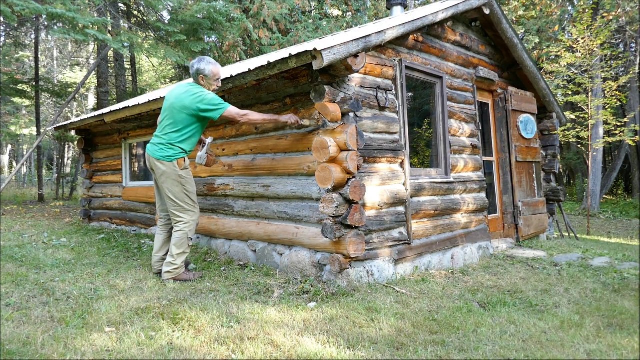 Martin's Old Off Grid Log Cabin #43 Spiffing up an Old Log Cabin