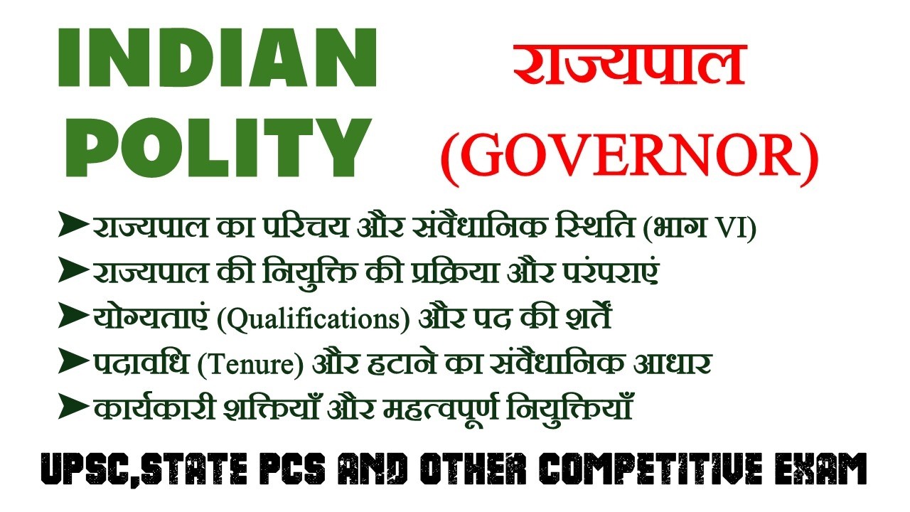 Indian Polity: राज्यपाल (Governor) | Constitutional Position, Powers & MCQs