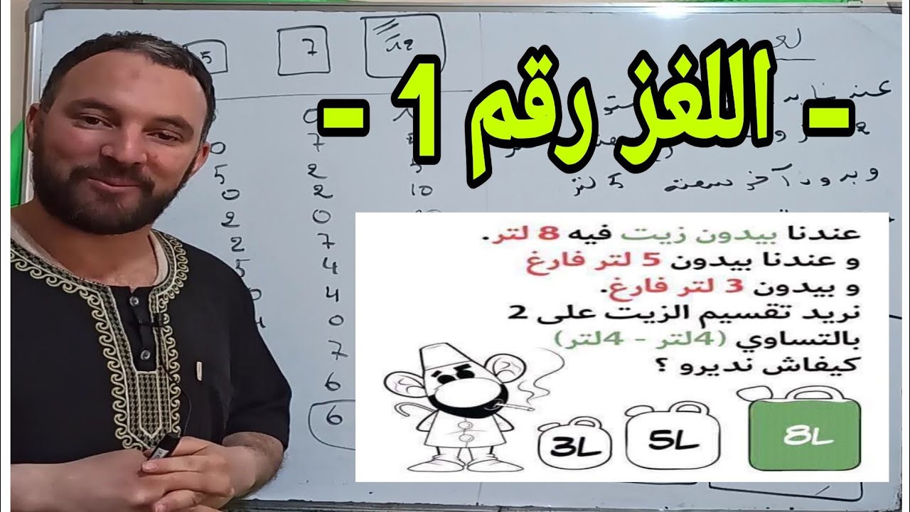 ألغاز رياضية ممتعة  لتنمية الذكاء اللغز رقم 1