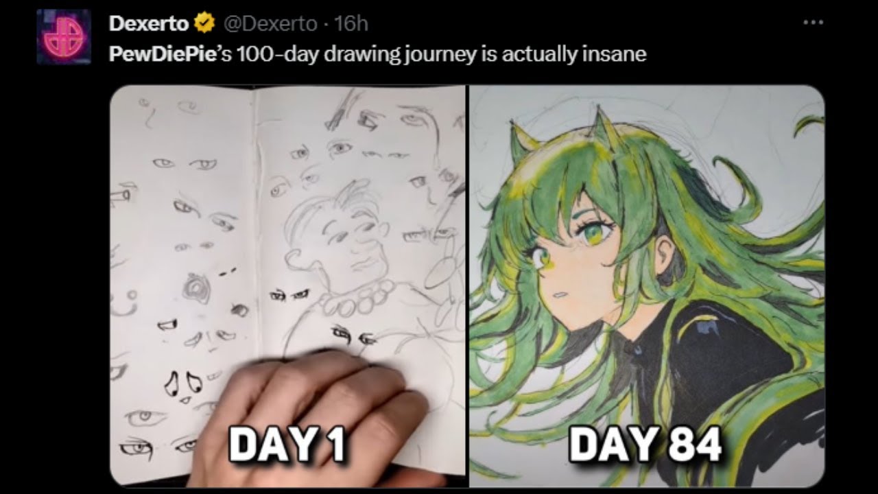 PewDiePie Draws Cute Anime Girls And Everyone Lost Their Minds