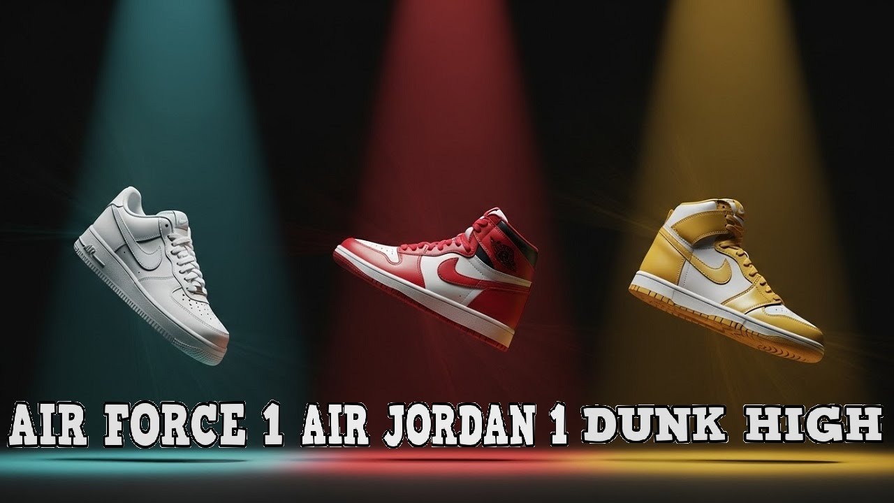 AIR FORCE 1 vs AIR JORDAN 1 vs DUNK HIGH ¿Cuáles son mejores?  | Diferencias y Análisis