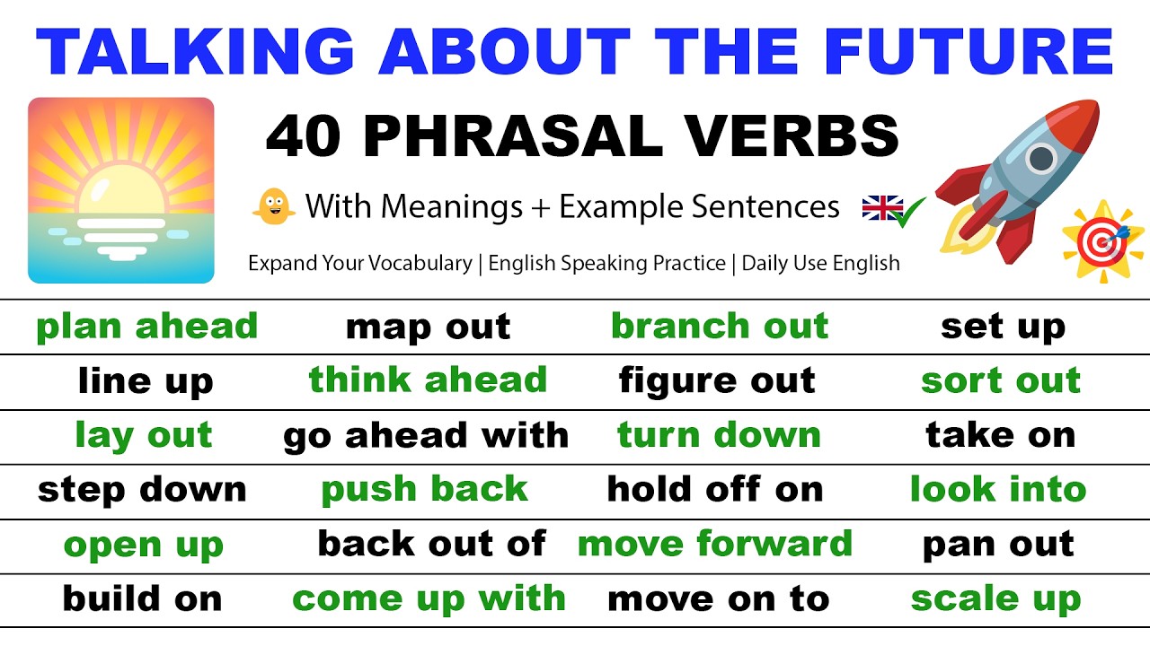 Talking About The Future: 40 English Phrasal Verbs for Everyday Conversations!