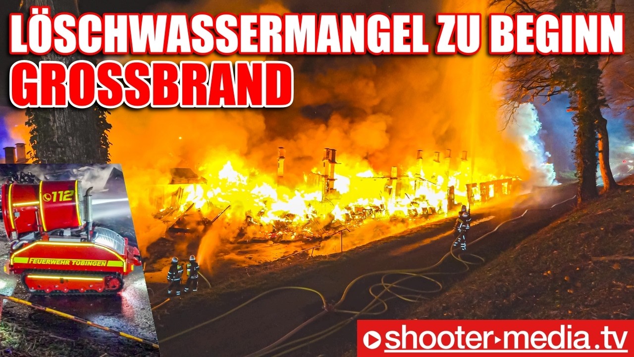 🔥🔥  GROSSBRAND mit LÖSCHWASSERMANGEL ZU BEGINN  🔥🔥 | 🚒  Großeinsatz beim Baumarkt  🚒