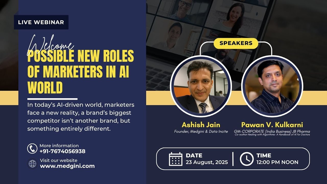 Possible New Roles of #Marketers in the #AI World |18th Medgini Pharma Webinar