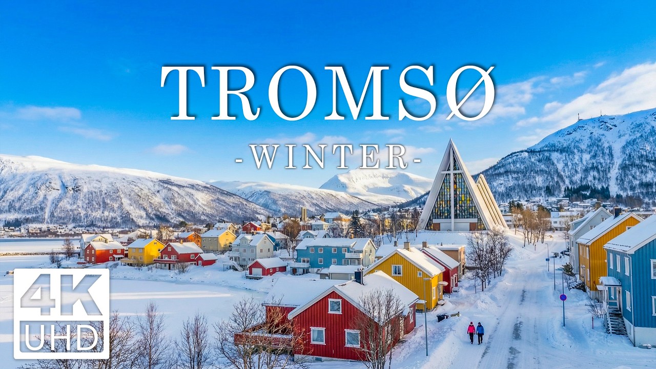 Tromsø Winter 4K – Polar Night Skies, Arctic Fjords & Snowbound Northern Coast