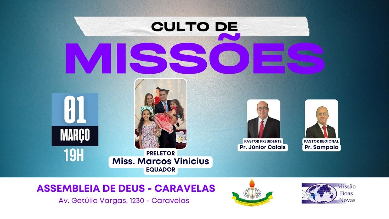 CULTO DE  MISSÕES  01/03/2026