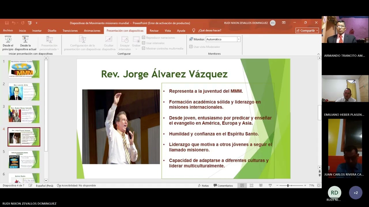 HISTORIA DE LA IGLESIA DEL MOVIMIENTO MISIONERO  MUNDIAL