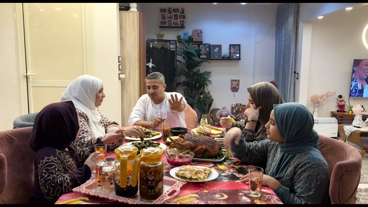 فطار اول يوم رمضان 🌙 💥مع الحمل كان متعب بس الحمدلله كفيت ويومنا كان مبهج وجميل🎊