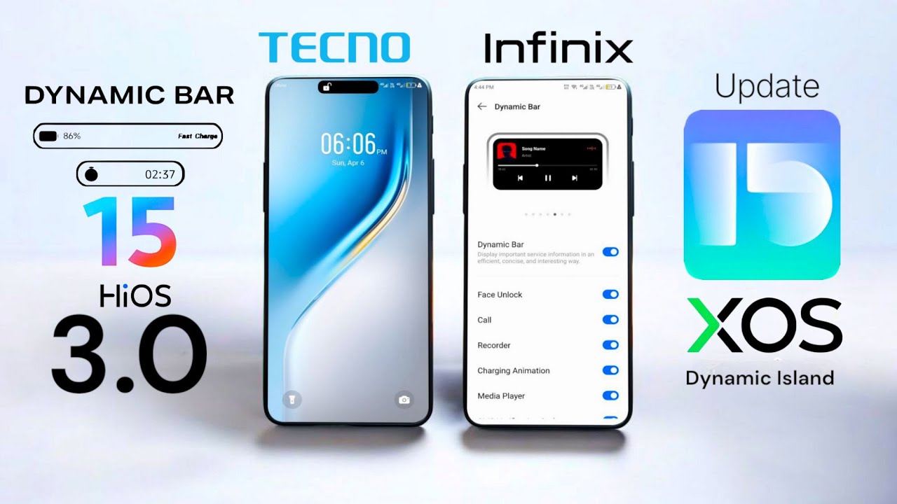 Обновление Infinix XOS 15 и Tecno HiOS 15 Dynamic Island 3.0 для всех устройств